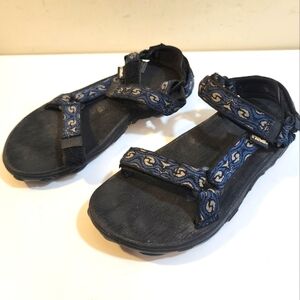 Teva Hurracaine blue patent women's hiking sandals size 6